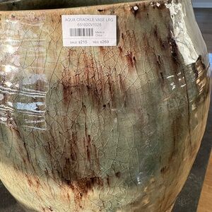 Aqua Crackle Vase